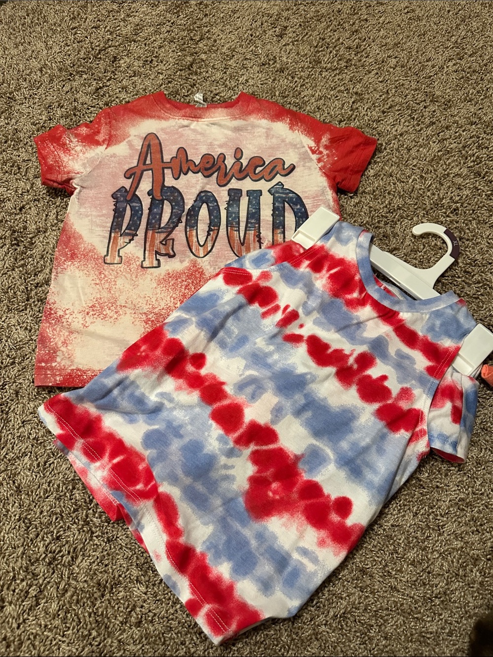 Patriotic set girls red white and blue